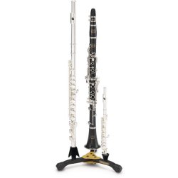 Soporte HERCULES DS543BB para 2 clarinetes/flauta y flautín-0