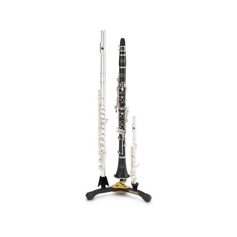 Soporte HERCULES DS543BB para 2 clarinetes/flauta y flautín-0