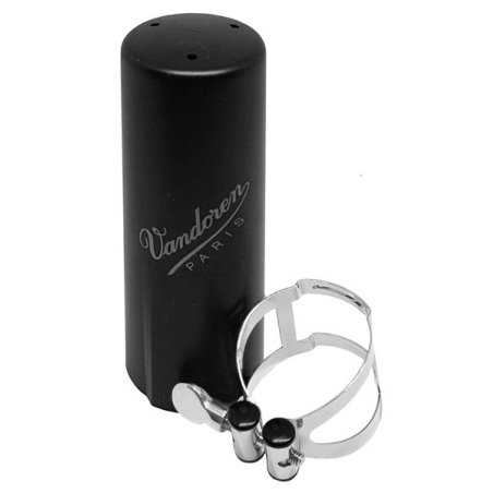 Abrazadera y boquillero VANDOREN M/O Plateada para clarinete bajo