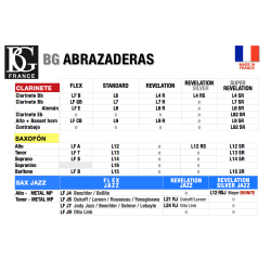 Abrazadera y boquillero BG L13 Standard para saxofón tenor-3