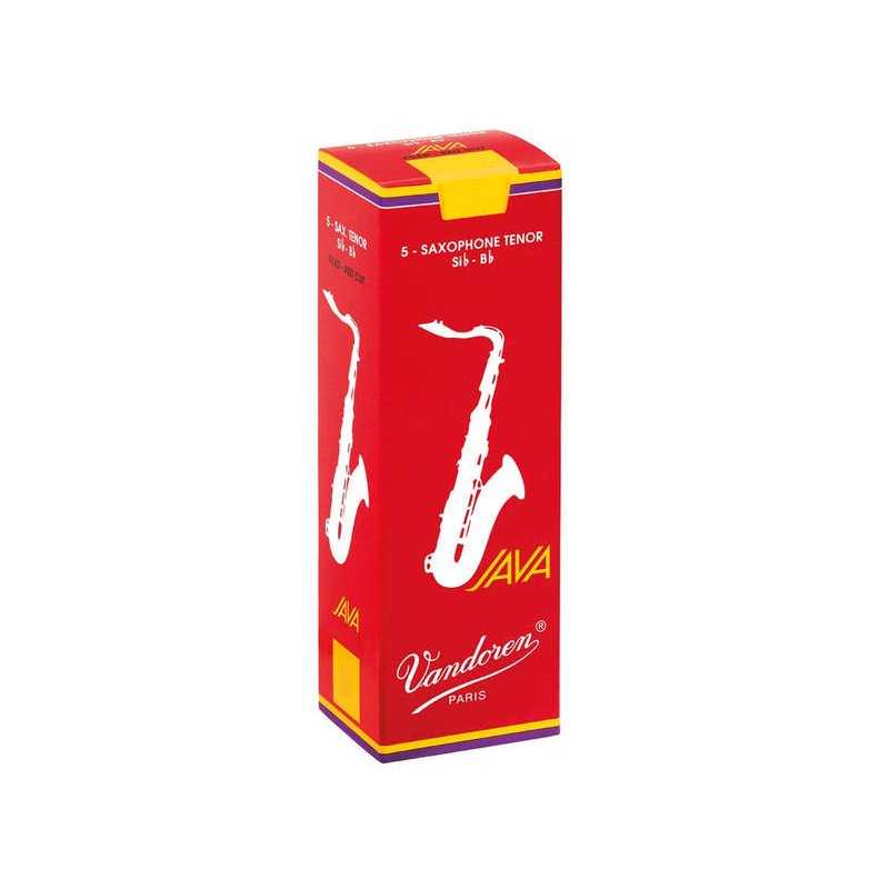 Caja de 5 cañas VANDOREN Java roja para saxofón tenor