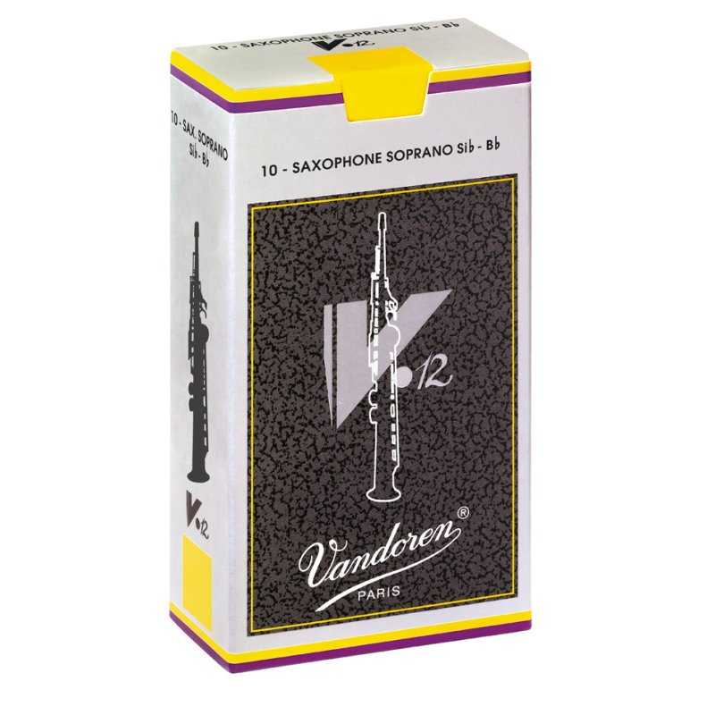 Caja de 10 cañas VANDOREN V12 para Saxofón soprano