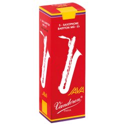 Caja de 5 cañas VANDOREN Java roja para saxofón barítono