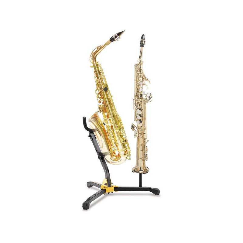 Soporte HERCULES DS533B para saxofón alto/tenor y soprano-0