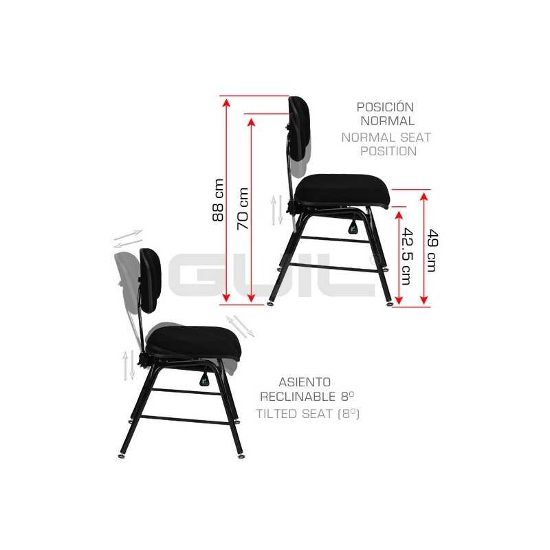 Silla ergonómica orquesta GUIL SLL-01-1