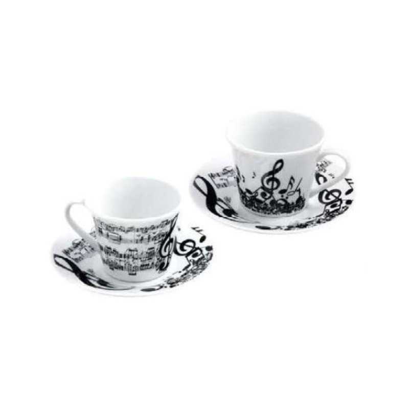 Set de 2 tazas de café con platos