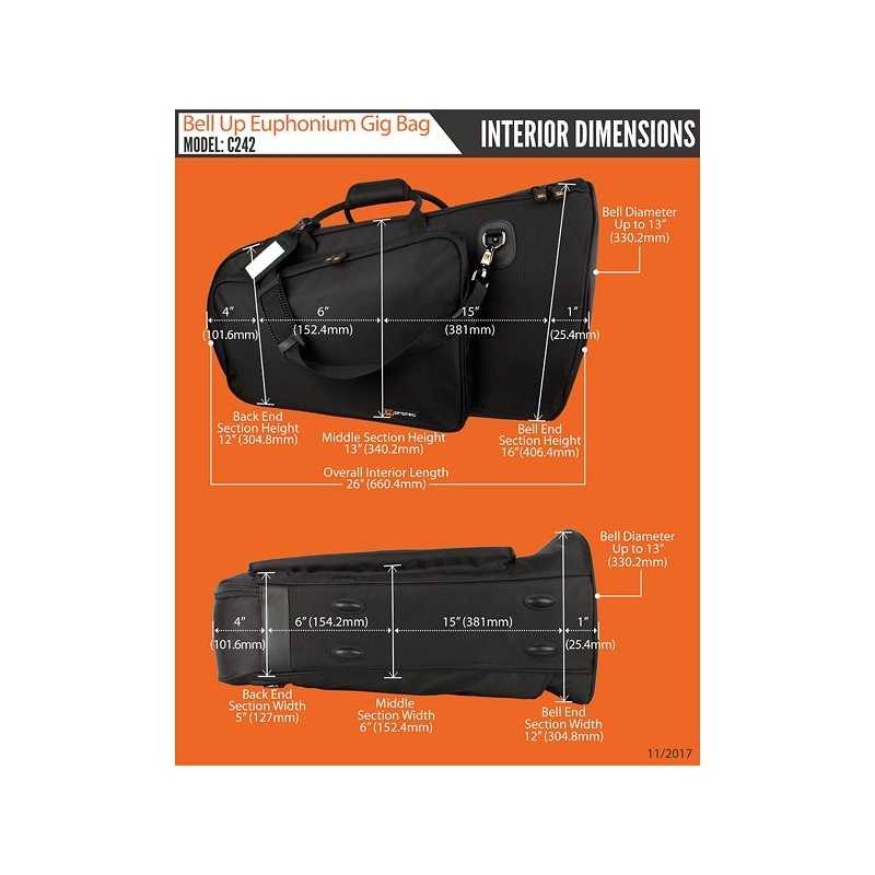 Funda PROTEC Gig Bag C242 para bombardino-0