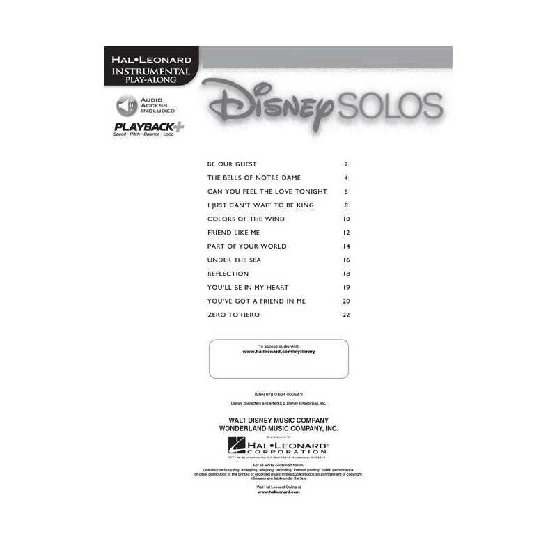 Disney Solos para Oboe (Libro y audio)-0