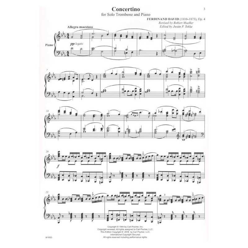 Concertino Op. 4 para Trombon, Ferdinand David-0