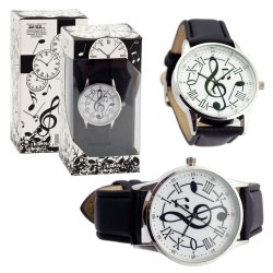 Reloj de pulsera música blanco