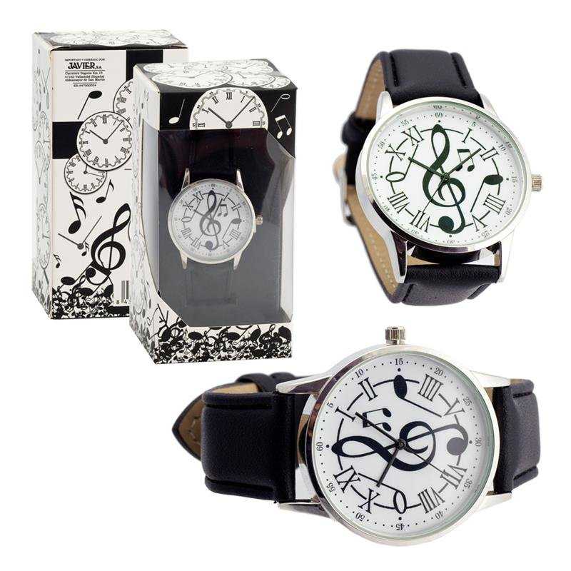 Reloj de pulsera música blanco