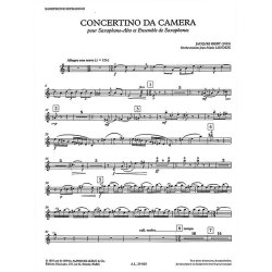 Concertino da Camera para Saxofón Alto y Ensemble de Saxofones IBERT-0