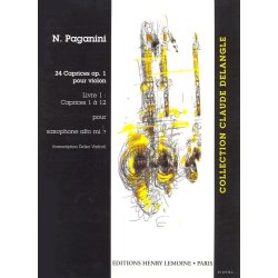 24 Caprichos Vol. 1 para Saxofón Alto N. PAGANINI