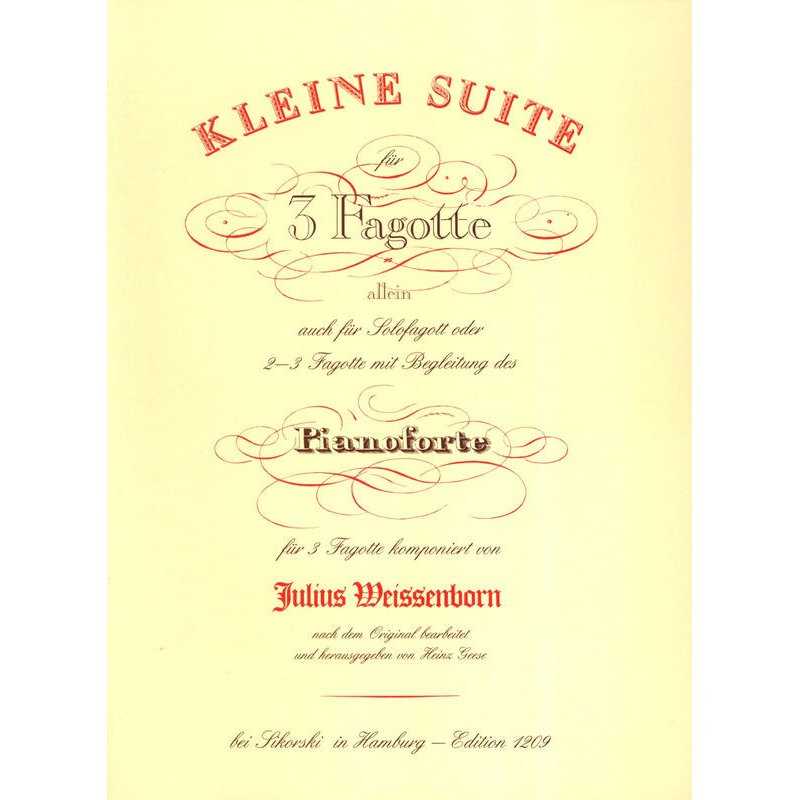 Kleine Suite para 3 Fagotes JULIUS WEISSENBORN