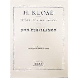 Quinze Etudes Chantantes pour Saxophone H. KLOSE