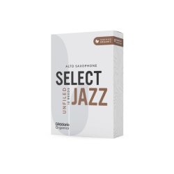 Caja de 10 cañas D'ADDARIO Organic Select Jazz Unfiled para Saxofón Alto