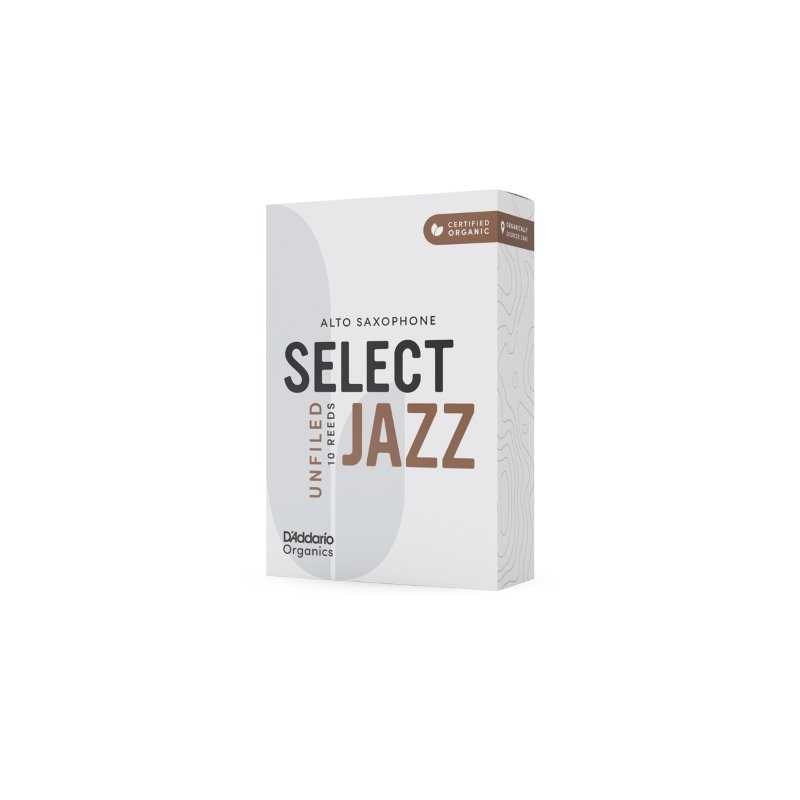 Caja de 10 cañas D'ADDARIO Organic Select Jazz Unfiled para Saxofón Alto