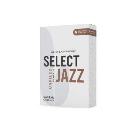 Caja de 10 cañas D'ADDARIO Organic Select Jazz Unfiled para Saxofón Alto