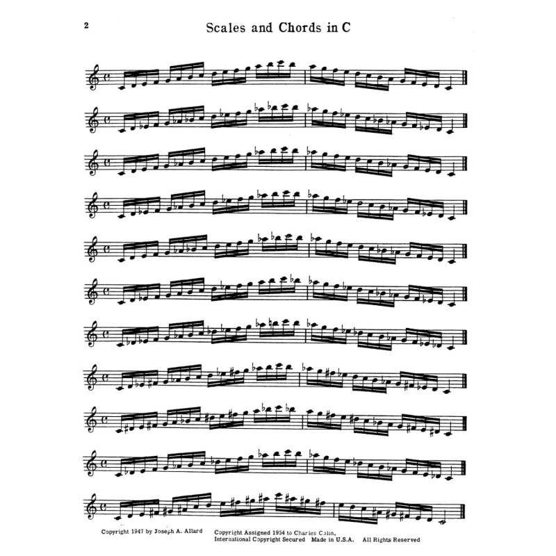 Three Octave Scales and Chords para Saxofón JOE ALLARD-1