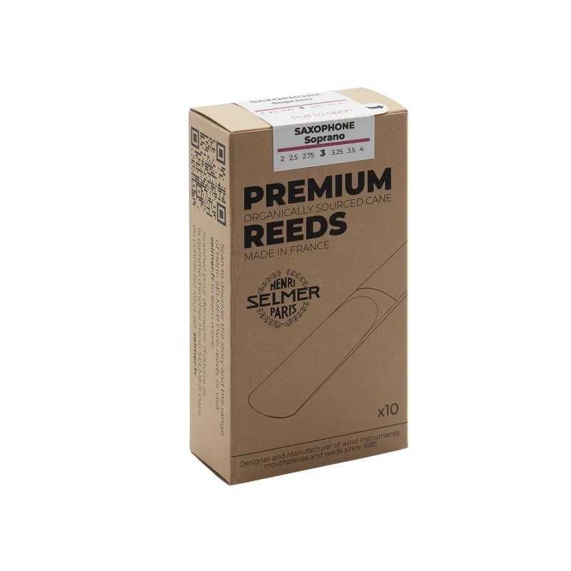 Caja de 10 cañas SELMER Premium para Saxofón Soprano