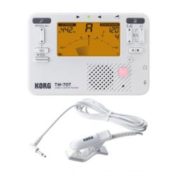 Metrónomo Afinador Korg TM-70C Blanco