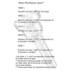Boquilla GRIEGO Alessi 4A Tudel estrecho para Trombón-0