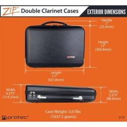 Estuche PROTEC BM307D Micro ZIP para 2 Clarinetes