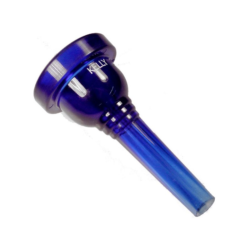 KELLY 51D Crystal Blue Small shank Trombone Mouthpiece