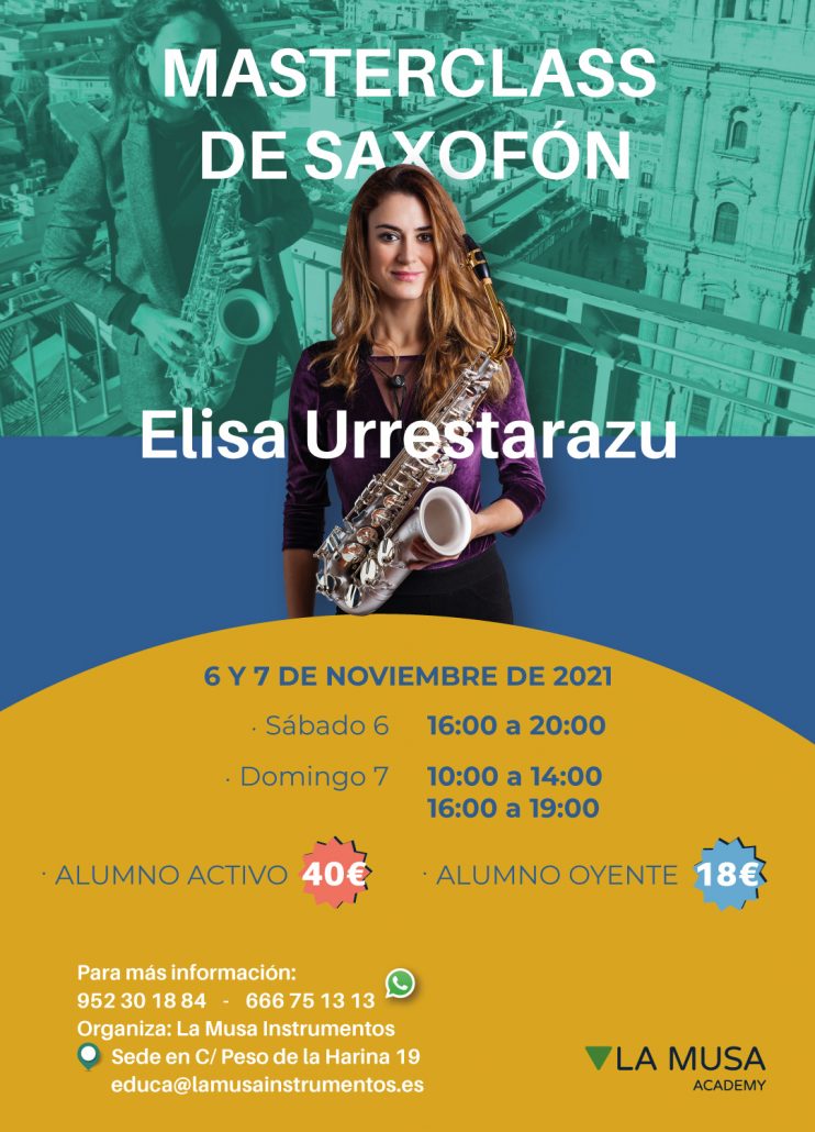 Elisa Urrestarazu Masterclass Saxofón Málaga