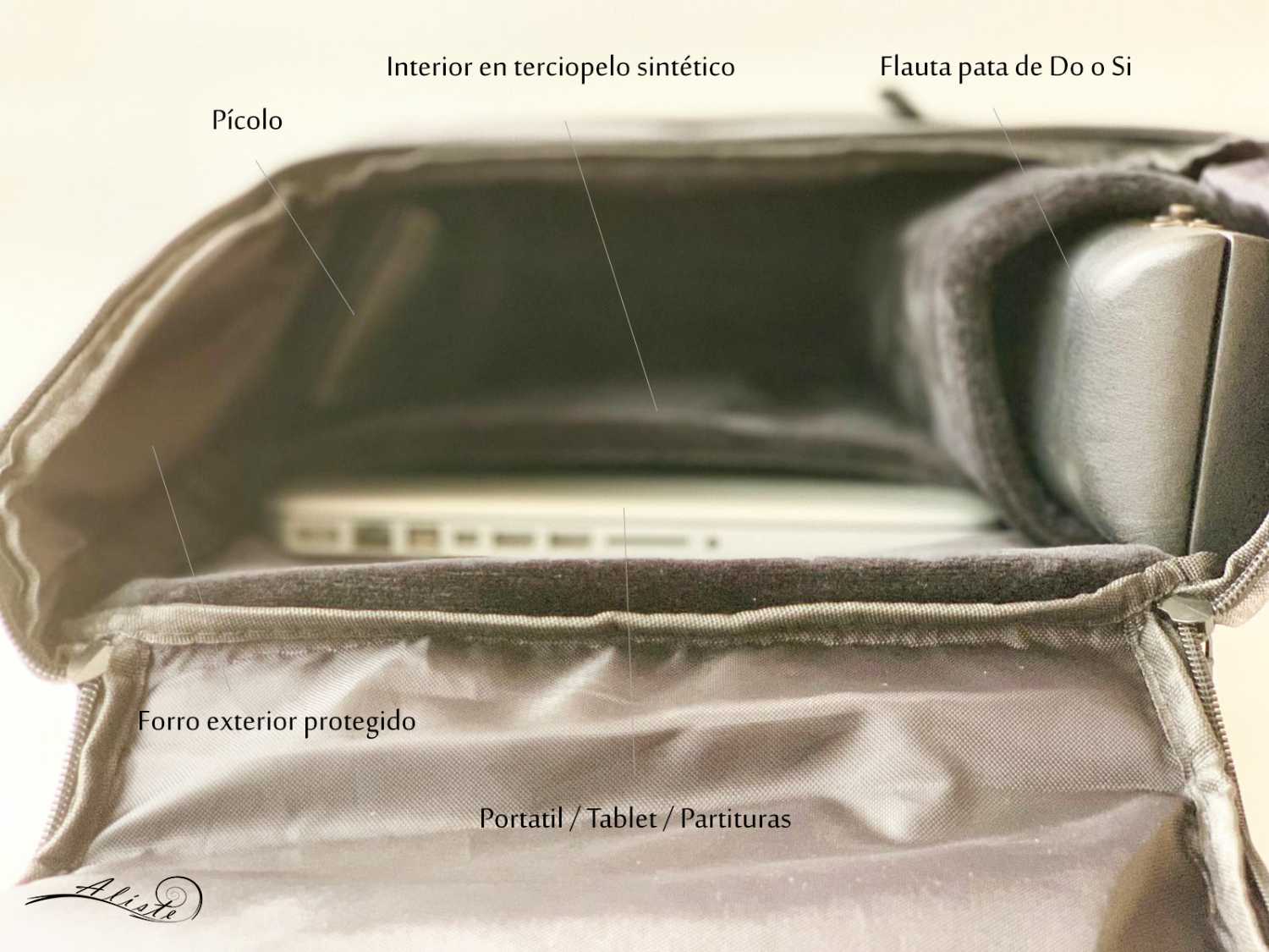 Estuche ALISTE para flauta y flautín-3