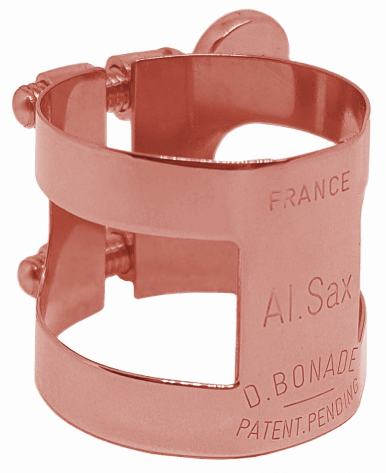 Abrazadera BONADE invertida bañada oro para saxofón alto