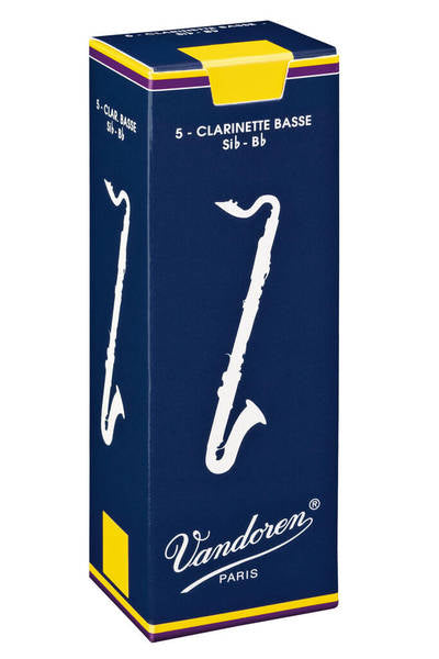 Caja de 5 cañas VANDOREN Tradicional para clarinete bajo