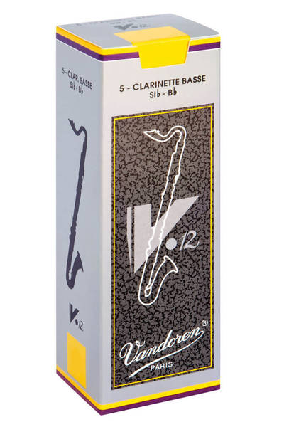 Caja de 5 cañas VANDOREN V12 para clarinete bajo