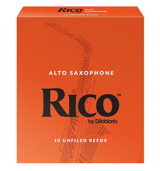 Caja de 10 cañas D'ADDARIO Rico para Saxofón Alto