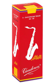 Caja de 5 cañas VANDOREN Java roja para saxofón tenor