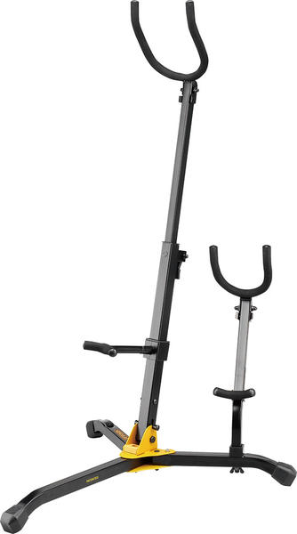 Soporte HERCULES DS536B para saxofón barítono y alto/tenor