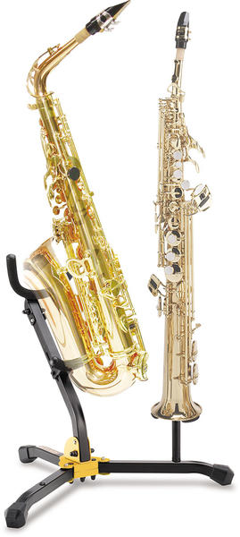 Soporte HERCULES DS533B para saxofón alto/tenor y soprano-0