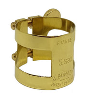 Abrazadera BONADE Invertida dorada para saxofón soprano-0
