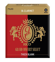 Caja de 10 cañas RICO Grand Concert Select Thick Black para Clarinete
