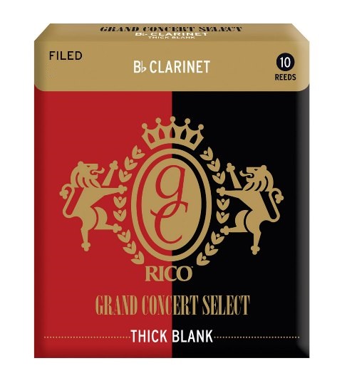 Caja de 10 cañas RICO Grand Concert Select Thick Black para Clarinete