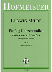 Padesát koncertních etud op. 26 pro fagot, svazek 2 L. MILDE