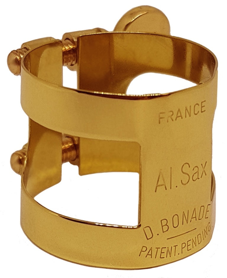 Abrazadera BONADE Dark Gold invertida para saxofón alto-0