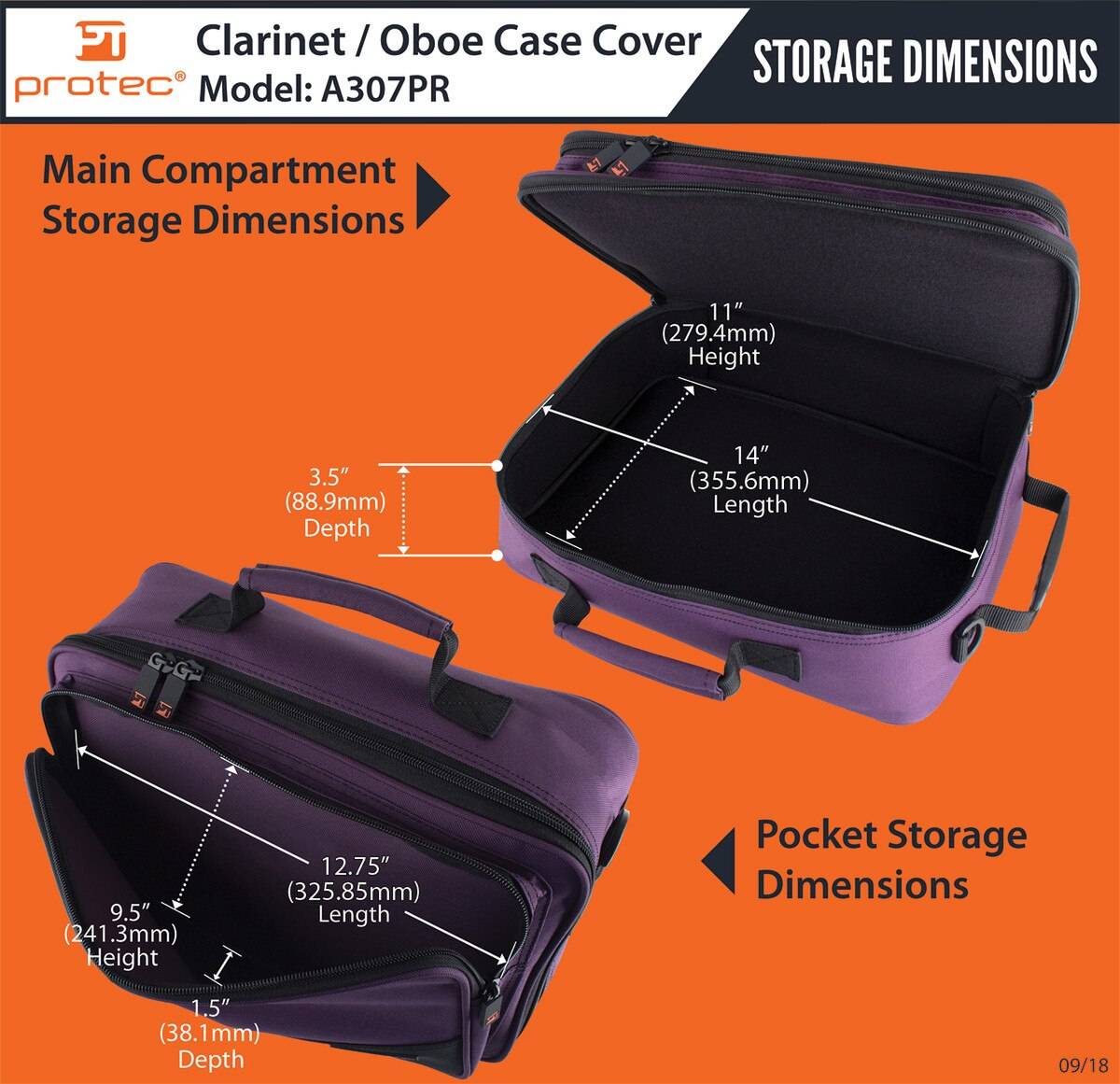 Funda PROTEC A307PR para estuche de Clarinete-6