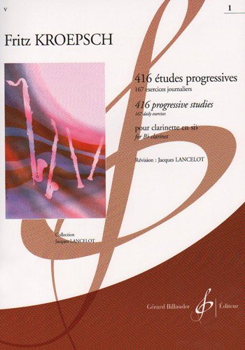 416 Estudios progresivos para Clarinete Vol. 1 Fritz KROEPSCH