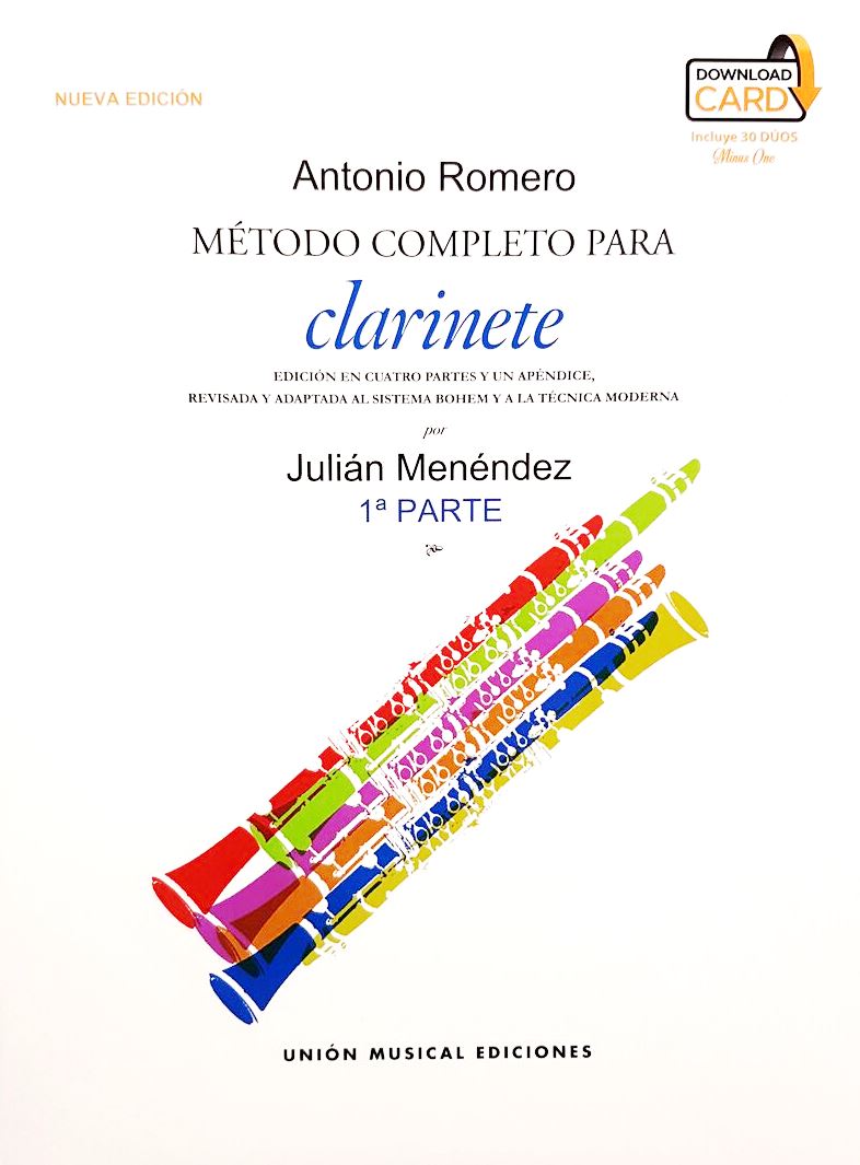 Metodo completo para clarinete Antonio Romero 1ª Parte