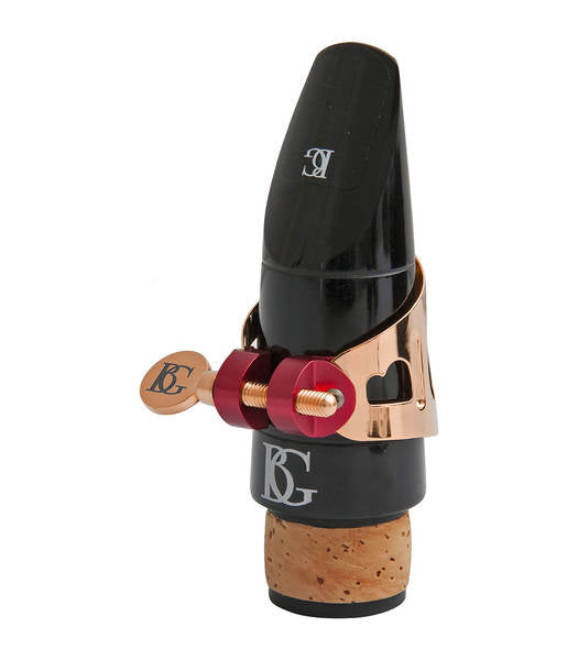 Abrazadera y boquillero BG DUO LD9 para saxofón alto y clarinete-1
