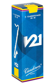 Caja de 5 cañas VANDOREN V21 para Clarinete Bajo
