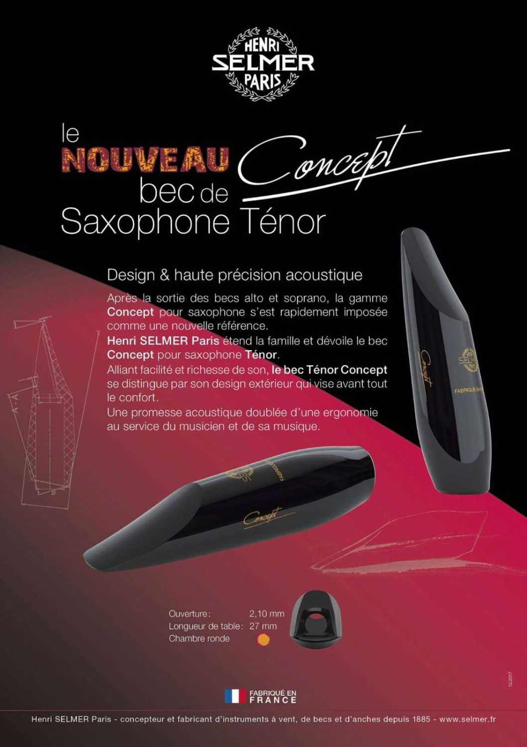 Boquilla SELMER Concept para saxofón tenor-0
