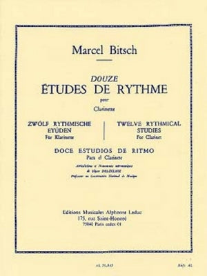 Doce estudios de ritmo para Clarinete M. Bitsch