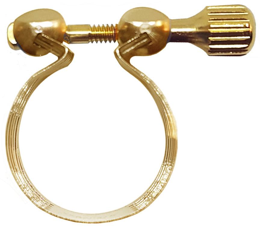 Abrazadera y boquillero ROVNER PLATINUM Gold para saxo tenor-0